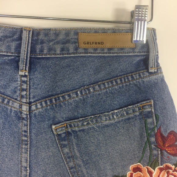 GRLFRND Cindy Embroidered Jean Shorts Rising Sun 24 - Picture 13 of 16